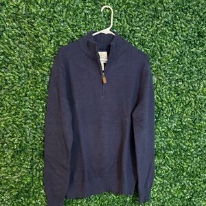 St. John's Bay Men's Dark Blue Zip-Up Sweater
